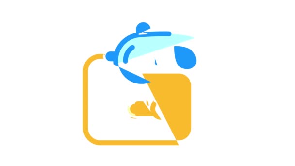 Animação de ícone de cor de coleira pet — Vídeo de Stock
