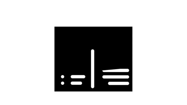 Crm systeem glyph pictogram animatie — Stockvideo