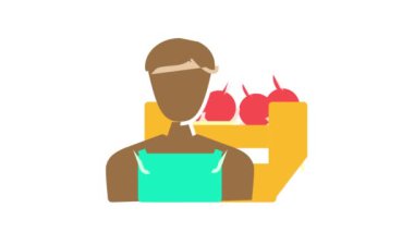 çiftçi işçi renk canlandırması