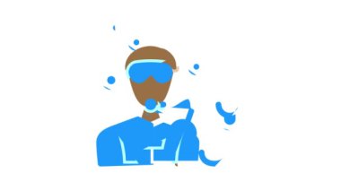 dalgıç çalışanı renk canlandırması