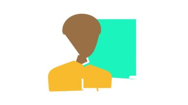 Matematikçi mühendis işçi renk canlandırması