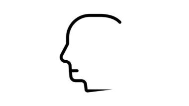 denge psikolojisi siyah simge canlandırması