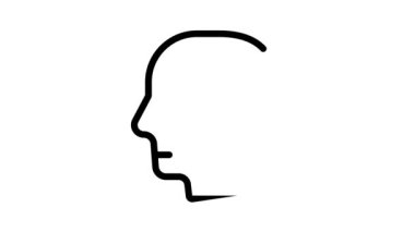 İlişki psikolojisi siyah simge canlandırması