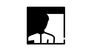 programcı işçi siyah simge canlandırması