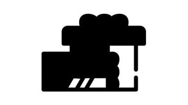 Hediyeler ve hediyeler. Siyah ikon animasyonu.