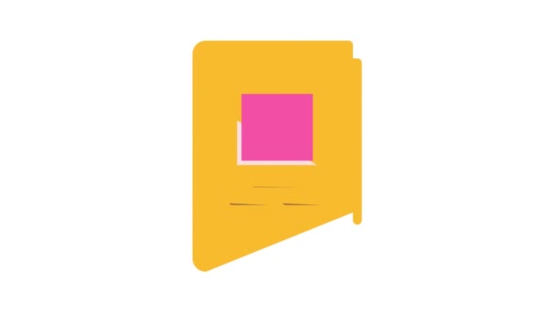Notes book color icon animation — Stock Video
