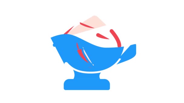Salsa picante casero color icono de animación — Vídeos de Stock