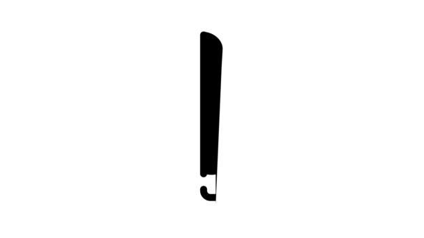 Łuk skrzypce czarny ikona animacja — Wideo stockowe
