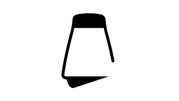 Pimienta especia negro icono de animación — Vídeos de Stock