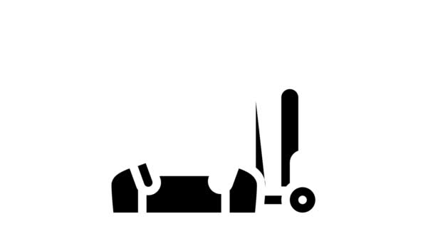 Welder worker glyph icon animation — Stock Video