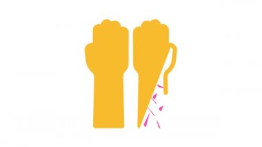 El derisi renk simgesi canlandırmasını çatlatır