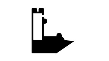 asma köprü siyah simge canlandırması