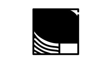 topografik harita siyah simge canlandırması