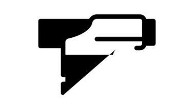 optik seviye aygıt siyah simge canlandırması