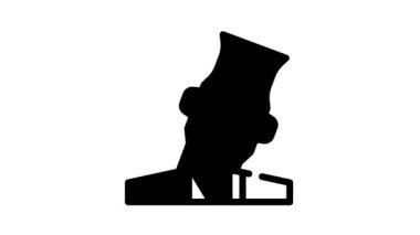 Havan topu siyah simge canlandırması