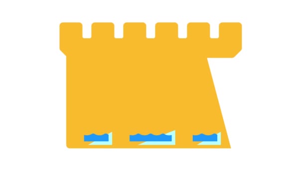 Akwedukt zabytkowa konstrukcja kolor ikona animacja — Wideo stockowe