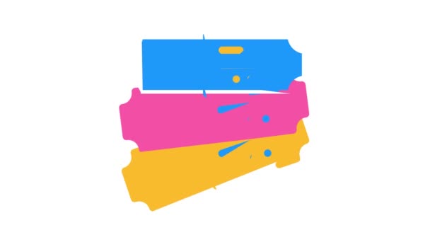 서커스 티켓 색 애니메이션 — 비디오