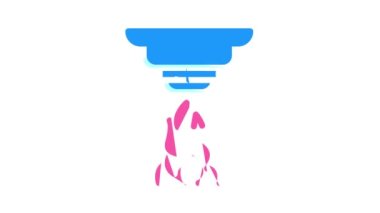 Yangın alarm sistemi renk simgesi canlandırması