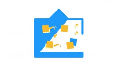 Renk simgesi canlandırmasına sahip planlama ve görevler masası