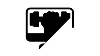 çevrimiçi beden eğitimi siyah simge canlandırması