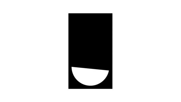 Strumento bussola icona glyph animazione — Video Stock