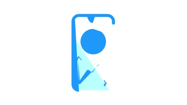 Pasar keuangan pemantauan animasi ikon warna aplikasi mobile — Stok Video