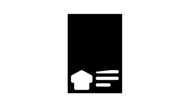 Redução de impostos se a pessoa que trabalha a partir de animação ícone glifo em casa — Vídeo de Stock
