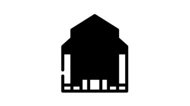 sinagog, New York siyah simge animasyonu