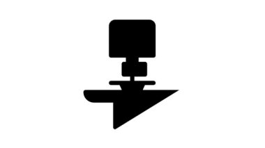 öde terminali siyah simge canlandırması