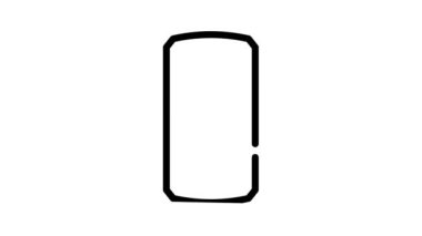 veri toplama terminali siyah simge canlandırması