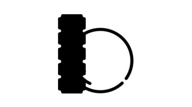 termal etiket siyah simge canlandırması