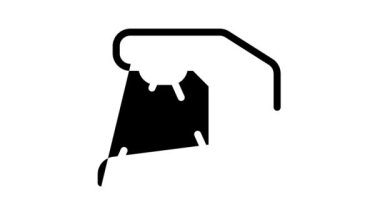 döviz algılayıcı aygıtı siyah simge canlandırması