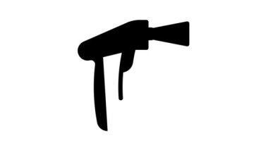 Manuel barkod tarayıcı siyah simge canlandırması