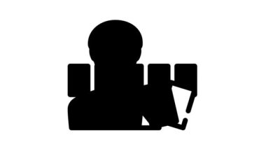 Poker oyunu siyah simge canlandırması