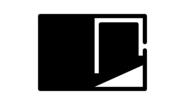 kitaplık kartı siyah simge canlandırması