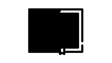 çevirmen kitabı siyah simge canlandırması