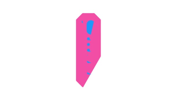 Fermometr, termometr naklejkowy kolorowa ikona animacji — Wideo stockowe