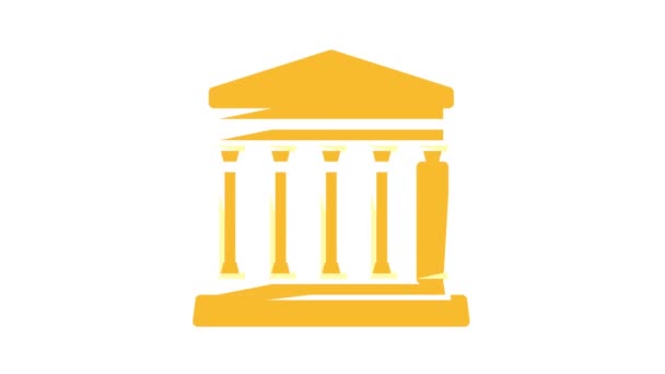 Concordia tempio, agrigento sicilia icona a colori animazione — Video Stock