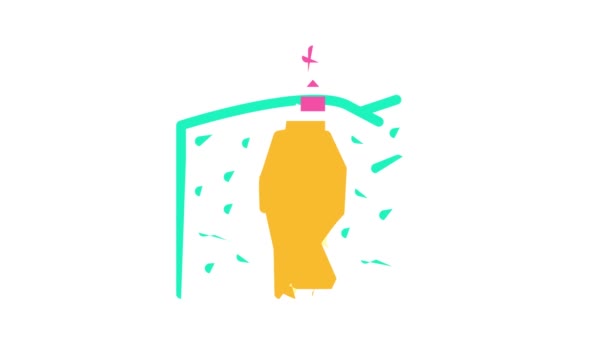 Animace ikon barev katskhi pilíře — Stock video