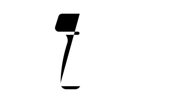 Termometr podczerwieni animacja ikony glifu — Wideo stockowe