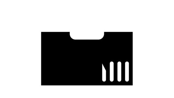 Vendedor distintivo glifo ícone animação — Vídeo de Stock