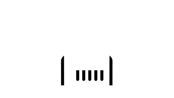 Numerator shop tool glyph icon animation — Stockvideo