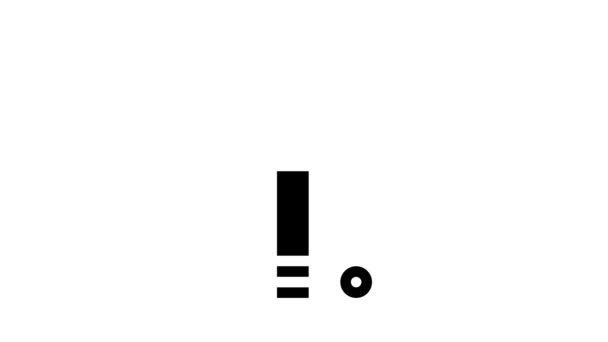 Screw extruder glyph icon animation — Stock Video