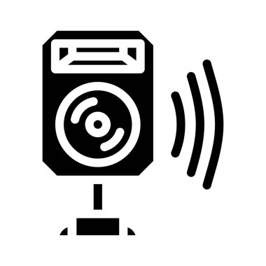 hoparlör elektronik aygıt sembolü vektör illüstrasyonu