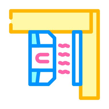 Manyetik sensör renk ikonu vektörü. Manyetik sensör işareti. izole edilmiş sembol çizimi