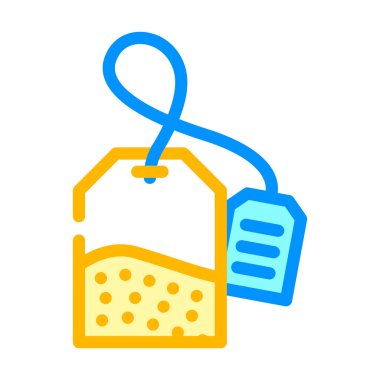 Bir paket çay rengi ikon vektörü. Bir paket çay tabelası. izole edilmiş sembol çizimi