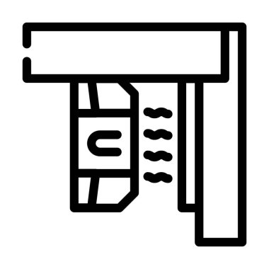 Manyetik sensör çizgisi ikon vektörü. Manyetik sensör işareti. izole edilmiş çizgi simgesi siyah illüstrasyon