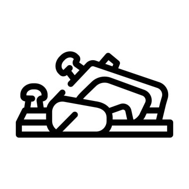 Elektrikli planör araç çizgisi ikon vektörü. Elektrikli planör tabelası. izole edilmiş çizgi simgesi siyah illüstrasyon