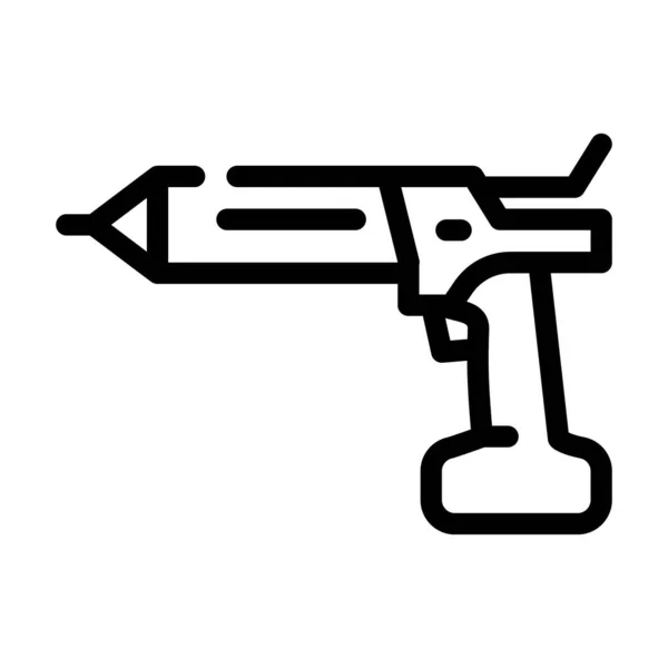 Vectores Línea Herramientas Pistola Sellador Inalámbrico Icono Señal Herramienta Pistola — Vector de stock