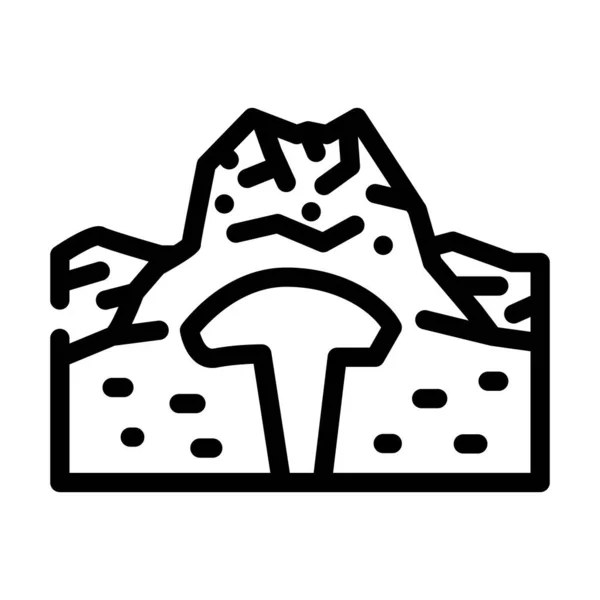 Вектор Иконок Купола Лавы Знак Лавового Купола Черная Иллюстрация Изолированным — стоковый вектор